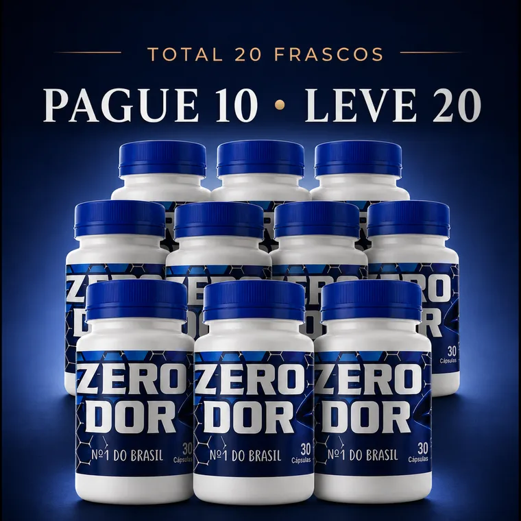 Kit com 20 frascos de Zero Dor: pague 10, leve 20