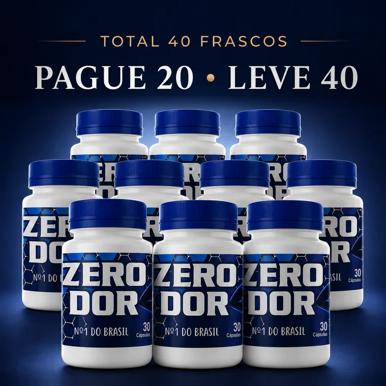 Kit com 40 frascos de Zero Dor: pague 20, leve 40
