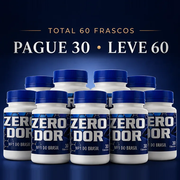 Kit com 60 frascos de Zero Dor: pague 30, leve 60