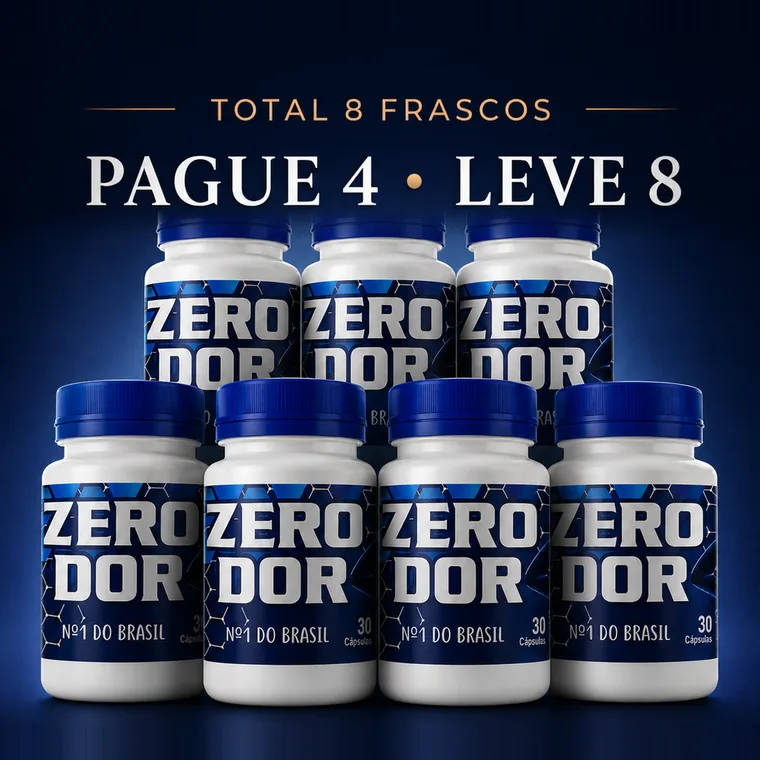 Kit com 8 frascos de Zero Dor: pague 4, leve 8