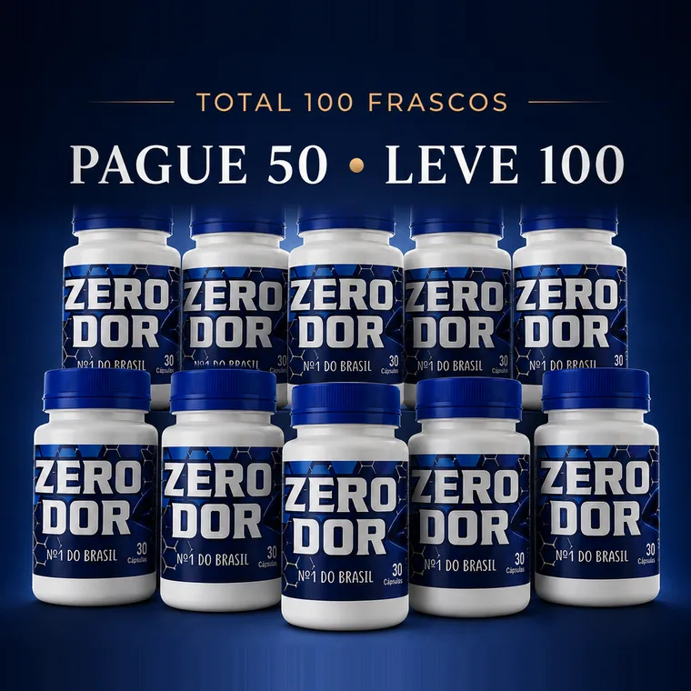 Kit com 100 frascos de Zero Dor: pague 50, leve 100
